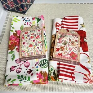 Michel Design Works 2 Pc Kitchen Towels 20x 28" NEW